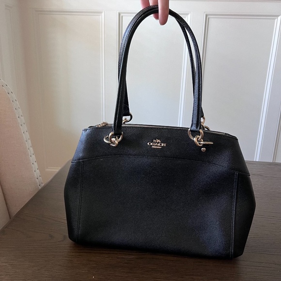 Coach Carryall Mini Brooke Light Goldlack Leather Shoulder Bag - Picture 12 of 16